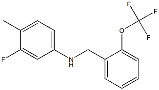 3-fluoro-4-methyl-N-{[2-(trifluoromethoxy)phenyl]methyl}aniline Structure