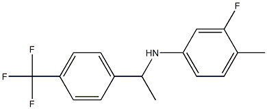 3-fluoro-4-methyl-N-{1-[4-(trifluoromethyl)phenyl]ethyl}aniline Structure