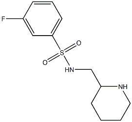 3-fluoro-N-(piperidin-2-ylmethyl)benzene-1-sulfonamide 구조식 이미지