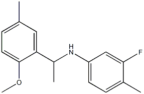 3-fluoro-N-[1-(2-methoxy-5-methylphenyl)ethyl]-4-methylaniline 구조식 이미지