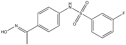 3-fluoro-N-{4-[1-(hydroxyimino)ethyl]phenyl}benzene-1-sulfonamide Structure