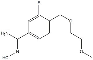 3-fluoro-N'-hydroxy-4-[(2-methoxyethoxy)methyl]benzenecarboximidamide Structure