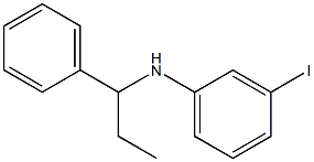 3-iodo-N-(1-phenylpropyl)aniline 구조식 이미지