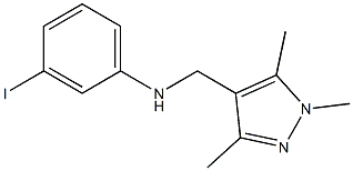 3-iodo-N-[(1,3,5-trimethyl-1H-pyrazol-4-yl)methyl]aniline 구조식 이미지