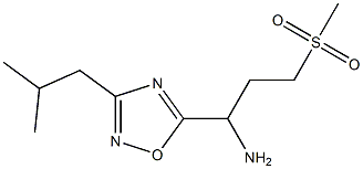 3-methanesulfonyl-1-[3-(2-methylpropyl)-1,2,4-oxadiazol-5-yl]propan-1-amine 구조식 이미지