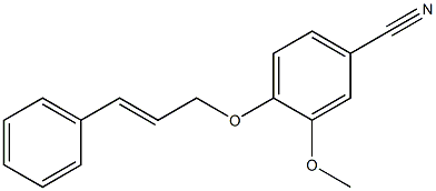 3-methoxy-4-[(3-phenylprop-2-en-1-yl)oxy]benzonitrile 구조식 이미지