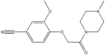 3-methoxy-4-[2-(4-methylpiperazin-1-yl)-2-oxoethoxy]benzonitrile 구조식 이미지