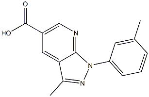 3-methyl-1-(3-methylphenyl)-1H-pyrazolo[3,4-b]pyridine-5-carboxylic acid Structure