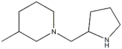 3-methyl-1-(pyrrolidin-2-ylmethyl)piperidine Structure