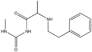 3-methyl-1-{2-[(2-phenylethyl)amino]propanoyl}urea 구조식 이미지