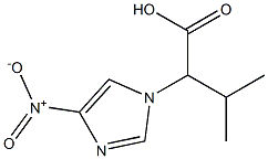 3-methyl-2-(4-nitro-1H-imidazol-1-yl)butanoic acid 구조식 이미지