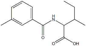 3-methyl-2-[(3-methylbenzoyl)amino]pentanoic acid Structure