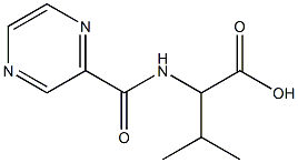 3-methyl-2-[(pyrazin-2-ylcarbonyl)amino]butanoic acid 구조식 이미지