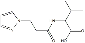 3-methyl-2-[3-(1H-pyrazol-1-yl)propanamido]butanoic acid 구조식 이미지