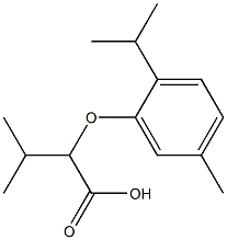 3-methyl-2-[5-methyl-2-(propan-2-yl)phenoxy]butanoic acid Structure