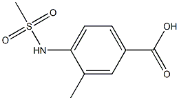 3-methyl-4-[(methylsulfonyl)amino]benzoic acid Structure