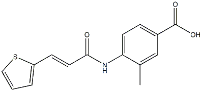 3-methyl-4-{[(2E)-3-thien-2-ylprop-2-enoyl]amino}benzoic acid 구조식 이미지