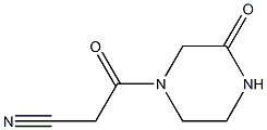 3-oxo-3-(3-oxopiperazin-1-yl)propanenitrile 구조식 이미지