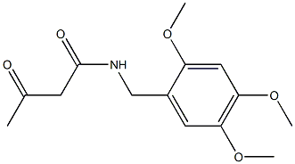 3-oxo-N-[(2,4,5-trimethoxyphenyl)methyl]butanamide Structure