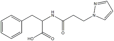 3-phenyl-2-[3-(1H-pyrazol-1-yl)propanamido]propanoic acid Structure