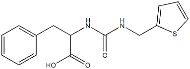 3-phenyl-2-{[(thiophen-2-ylmethyl)carbamoyl]amino}propanoic acid Structure