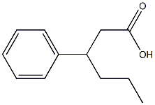 3-phenylhexanoic acid 구조식 이미지
