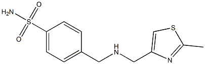 4-({[(2-methyl-1,3-thiazol-4-yl)methyl]amino}methyl)benzene-1-sulfonamide 구조식 이미지