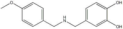 4-({[(4-methoxyphenyl)methyl]amino}methyl)benzene-1,2-diol Structure