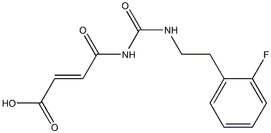 4-({[2-(2-fluorophenyl)ethyl]carbamoyl}amino)-4-oxobut-2-enoic acid Structure