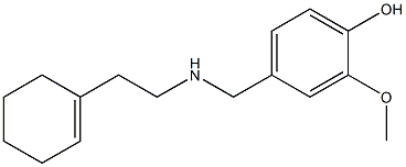4-({[2-(cyclohex-1-en-1-yl)ethyl]amino}methyl)-2-methoxyphenol 구조식 이미지