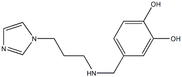 4-({[3-(1H-imidazol-1-yl)propyl]amino}methyl)benzene-1,2-diol 구조식 이미지