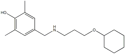 4-({[3-(cyclohexyloxy)propyl]amino}methyl)-2,6-dimethylphenol 구조식 이미지