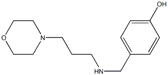 4-({[3-(morpholin-4-yl)propyl]amino}methyl)phenol 구조식 이미지
