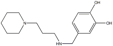 4-({[3-(piperidin-1-yl)propyl]amino}methyl)benzene-1,2-diol Structure