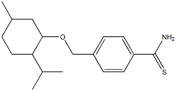 4-({[5-methyl-2-(propan-2-yl)cyclohexyl]oxy}methyl)benzene-1-carbothioamide 구조식 이미지