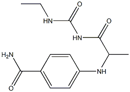 4-({1-[(ethylcarbamoyl)amino]-1-oxopropan-2-yl}amino)benzamide Structure