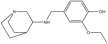 4-({1-azabicyclo[2.2.2]octan-3-ylamino}methyl)-2-ethoxyphenol 구조식 이미지