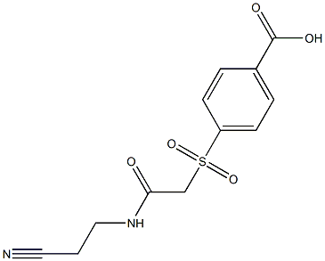 4-({2-[(2-cyanoethyl)amino]-2-oxoethyl}sulfonyl)benzoic acid Structure