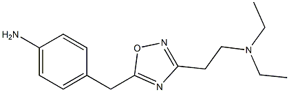 4-({3-[2-(diethylamino)ethyl]-1,2,4-oxadiazol-5-yl}methyl)aniline Structure