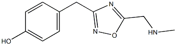 4-({5-[(methylamino)methyl]-1,2,4-oxadiazol-3-yl}methyl)phenol 구조식 이미지