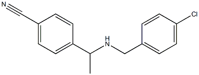 4-(1-{[(4-chlorophenyl)methyl]amino}ethyl)benzonitrile 구조식 이미지