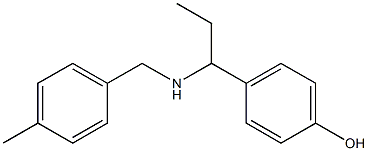 4-(1-{[(4-methylphenyl)methyl]amino}propyl)phenol Structure