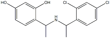 4-(1-{[1-(2,4-dichlorophenyl)ethyl]amino}ethyl)benzene-1,3-diol Structure