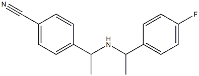 4-(1-{[1-(4-fluorophenyl)ethyl]amino}ethyl)benzonitrile 구조식 이미지