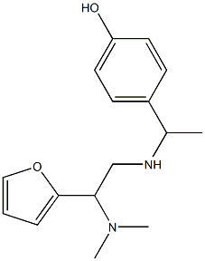 4-(1-{[2-(dimethylamino)-2-(furan-2-yl)ethyl]amino}ethyl)phenol Structure
