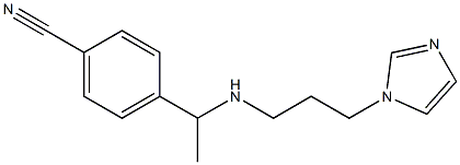 4-(1-{[3-(1H-imidazol-1-yl)propyl]amino}ethyl)benzonitrile 구조식 이미지