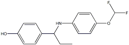 4-(1-{[4-(difluoromethoxy)phenyl]amino}propyl)phenol 구조식 이미지
