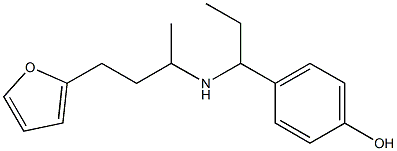 4-(1-{[4-(furan-2-yl)butan-2-yl]amino}propyl)phenol 구조식 이미지