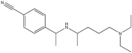 4-(1-{[5-(diethylamino)pentan-2-yl]amino}ethyl)benzonitrile 구조식 이미지