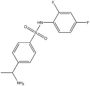 4-(1-aminoethyl)-N-(2,4-difluorophenyl)benzene-1-sulfonamide Structure